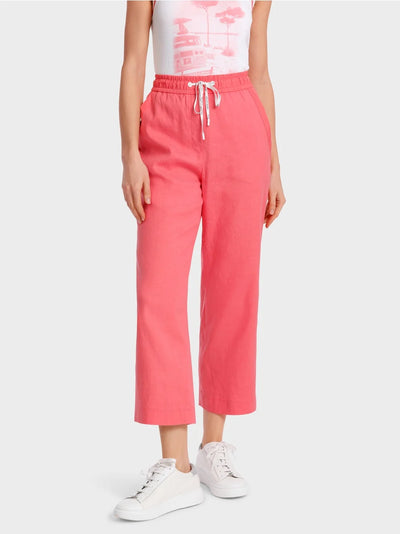 Marc Cain Light Neon Red  WUSU linen trousers