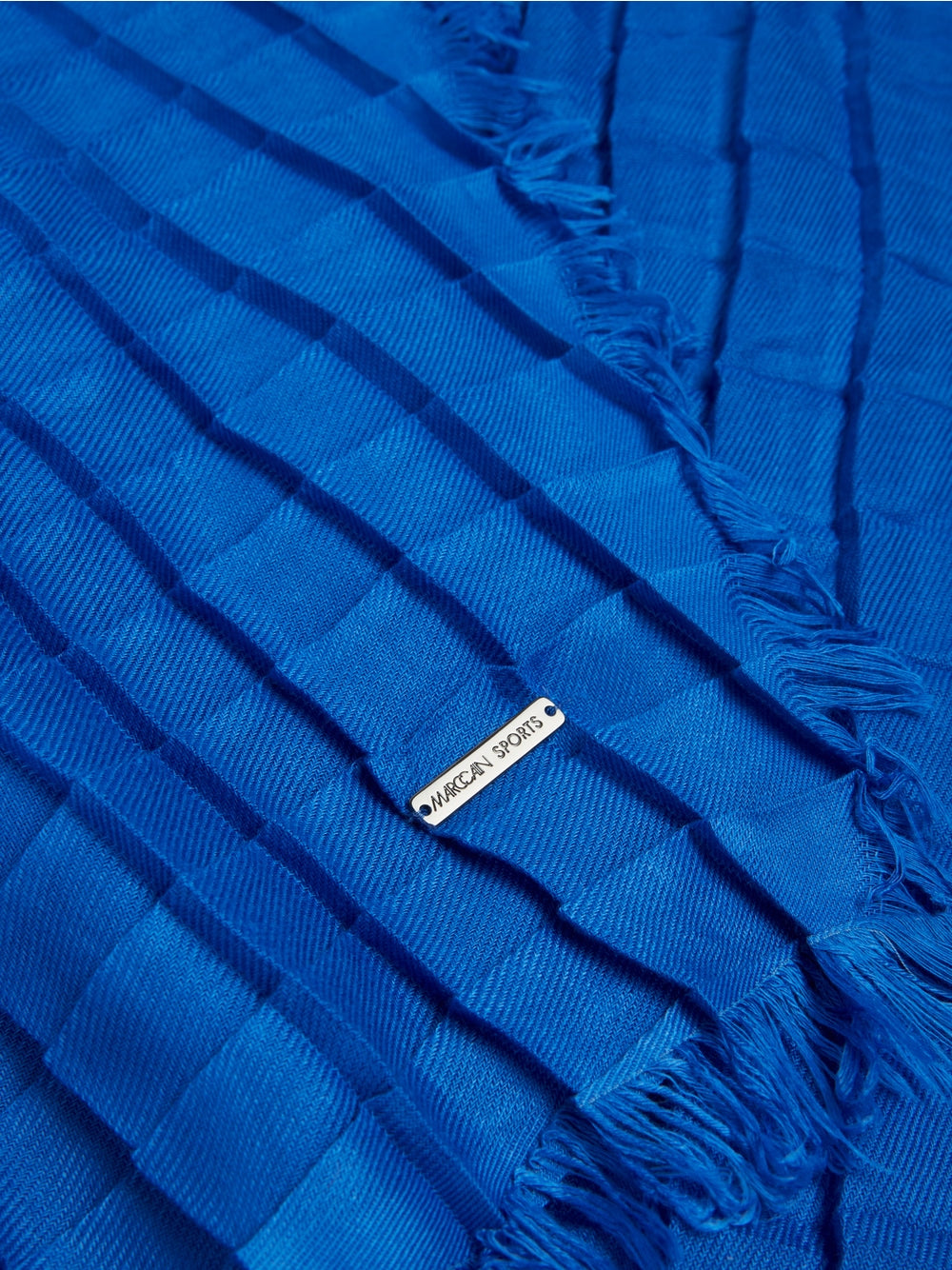 Marc Cain Bright Royal Blue Scarf with pleated pattern