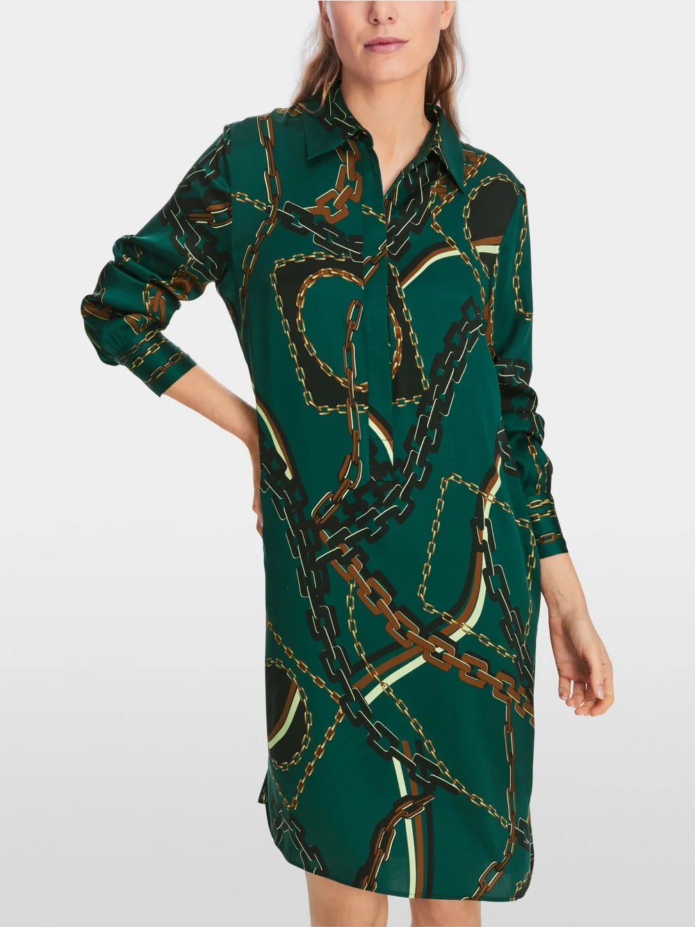 Forest green shirt dress sales