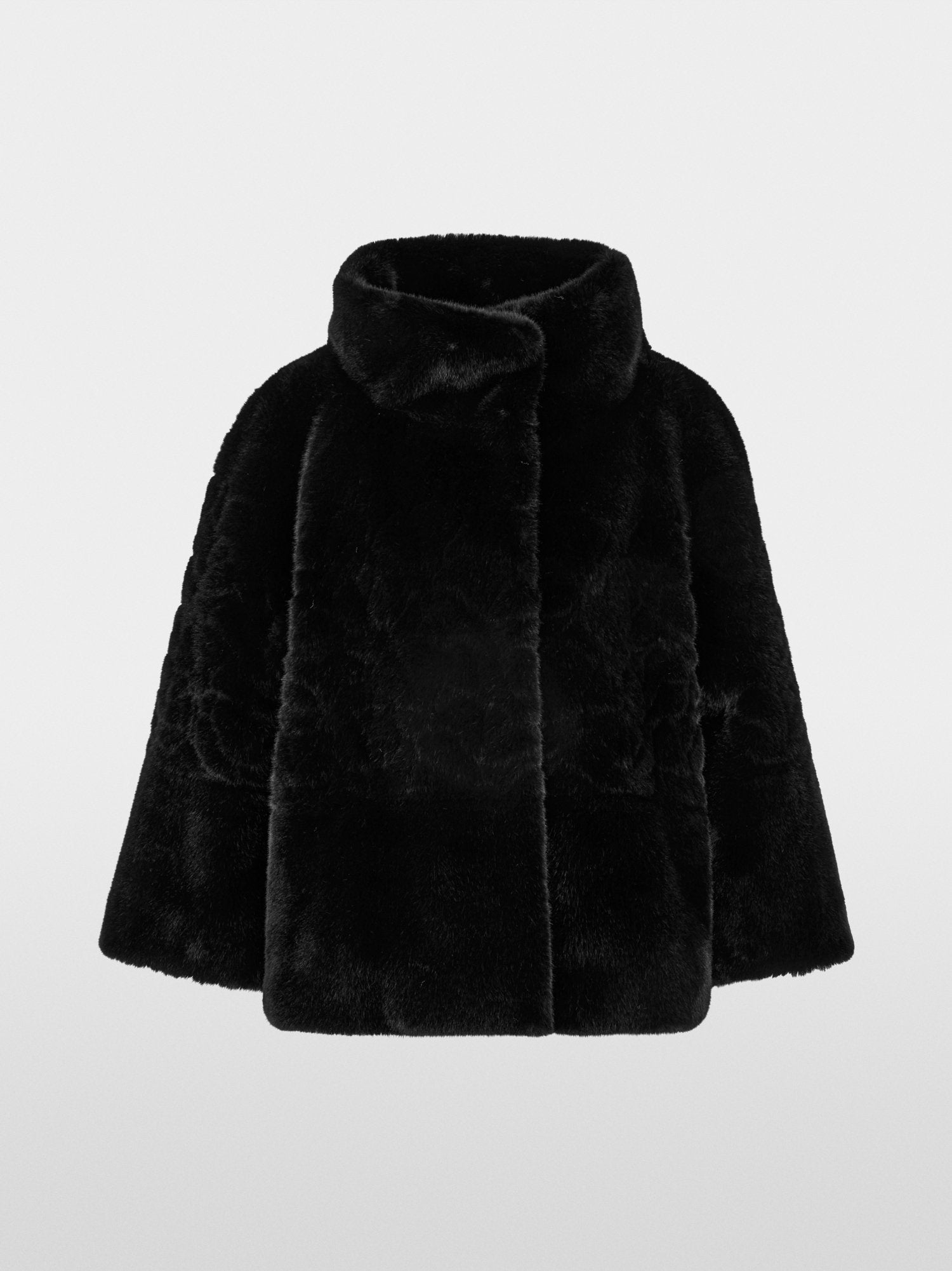 ジャケット・アウター Convertible Faux Fur Tippet Coat Black Convertible Faux Fur Tippet Coat