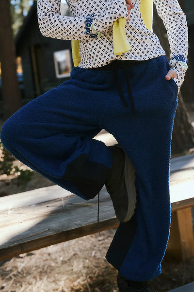Free People Blue Cuddle Up Pants Tracksuit Bottoms