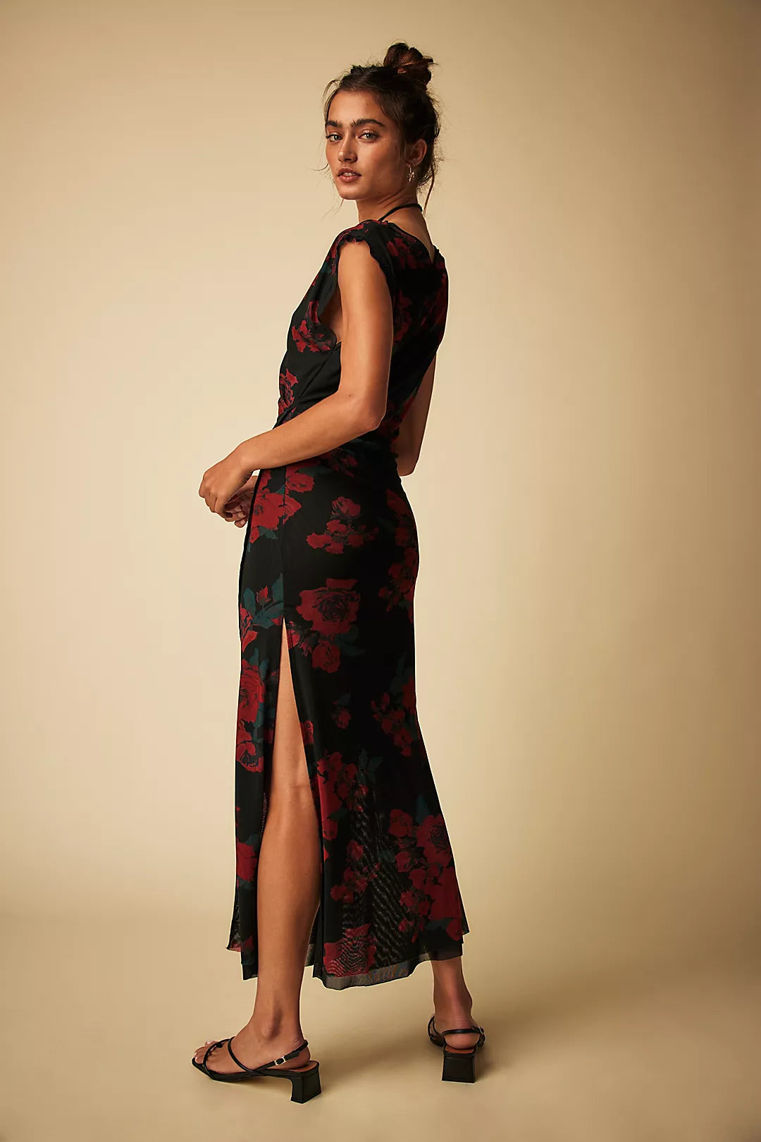 Free People Midnight Carmel Midi Dress Think Bubbles