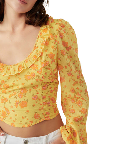 Yellow Another Life Printed Blouse
