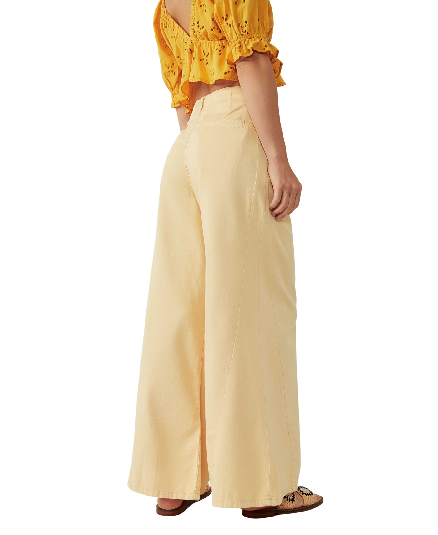 Free People Light As Spring Trousers Yellow