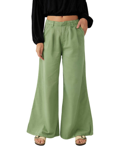 Free People Light As Spring Trousers Green