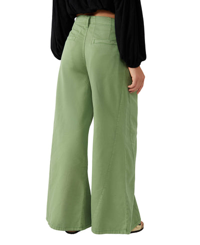 Free People Light As Spring Trousers Green