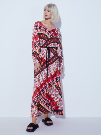 Marc Cain Long dress with all-over print