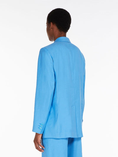 Max Mara Blue linen and cotton blazer